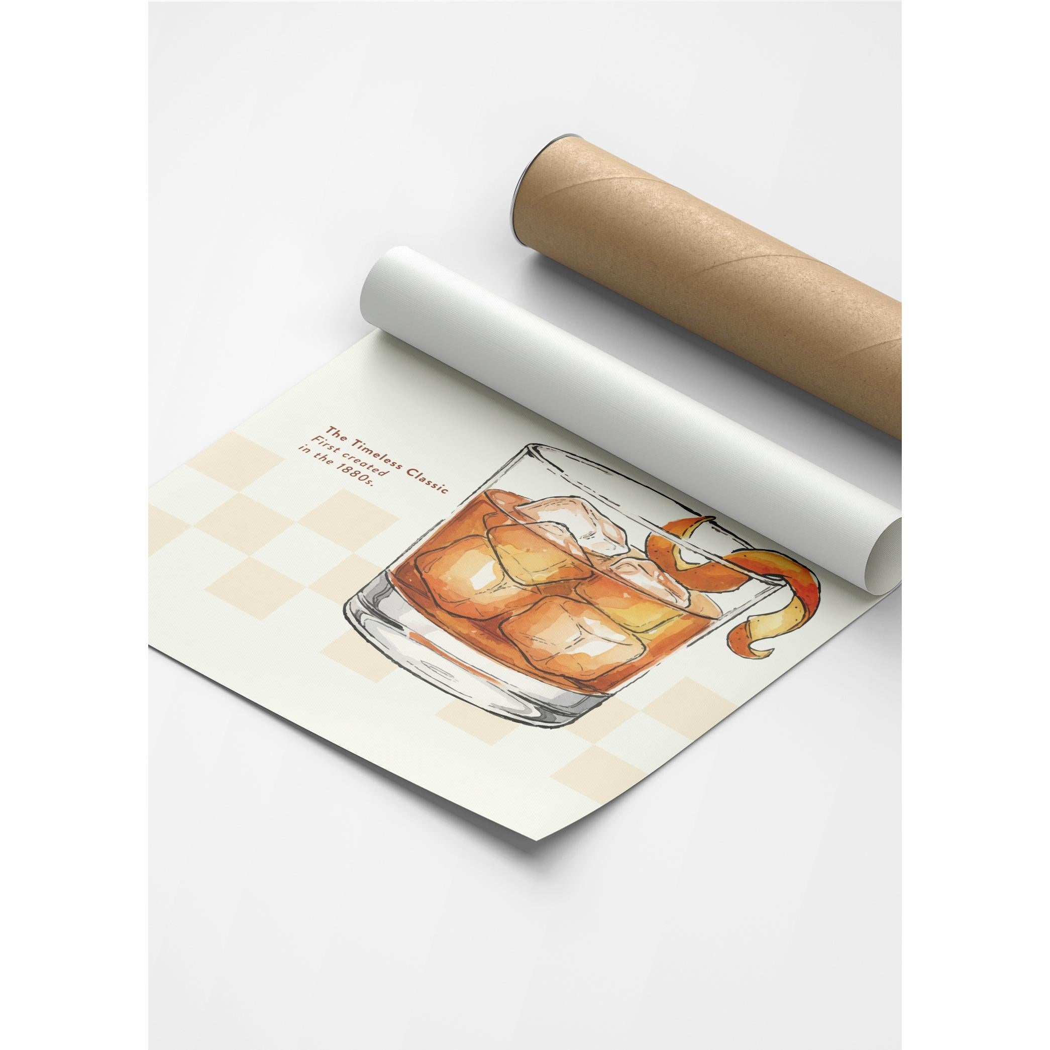 Old Fashioned Kokteyl Posteri