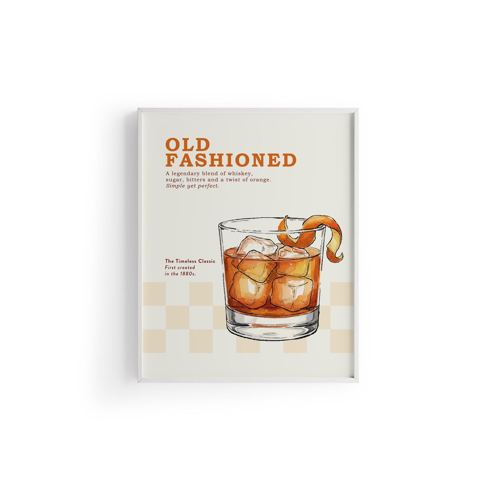 Old Fashioned Kokteyl Posteri