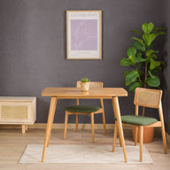 Olea Yemek Masası Takımı-Yemek Masası-Furnirem-Masa + 2 Sandalye (2 Kişilik Takım)-Kırık Beyaz-NowShopFun