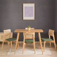 Olea Yemek Masası Takımı-Yemek Masası-Furnirem-Masa + 2 Sandalye (2 Kişilik Takım)-Kırık Beyaz-NowShopFun