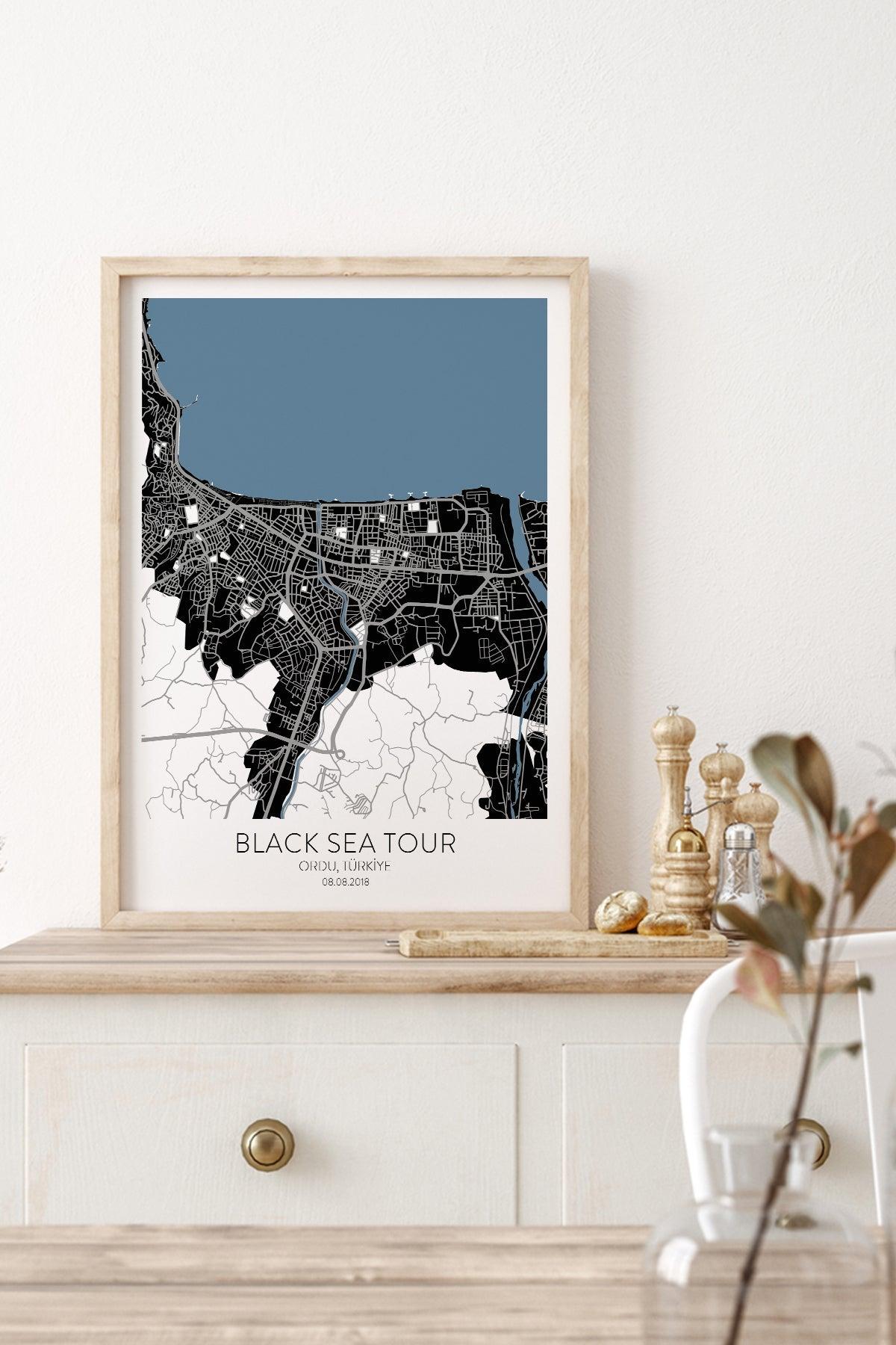 Ordu Şehir Haritası Poster