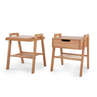 Hazan Kayın Masif Komodin Sehpa-Komodin-Calmo Atelier-NowShopFun