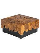 Orta Sehpa Teak / Siyah Metal Kare Form