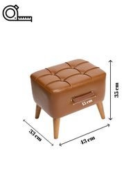 Ottocase Nostaljik El Yapımı Kapitone Deri Puf - Kahverengi-Puf-Maisonord-NowShopFun