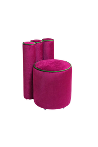 Özel Sırt Detaylı Pembe Puf-Puf-Noccaso-NowShopFun