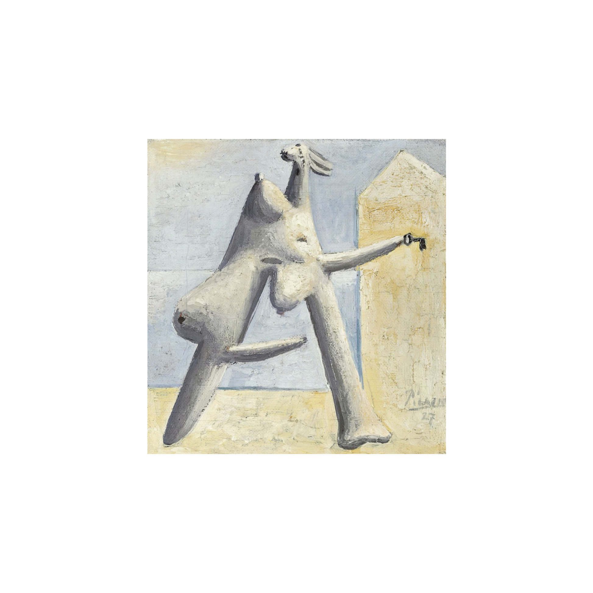 Pablo Picasso - Kompozisyon Sahilde Kadın Figürü Fine Art Baskı