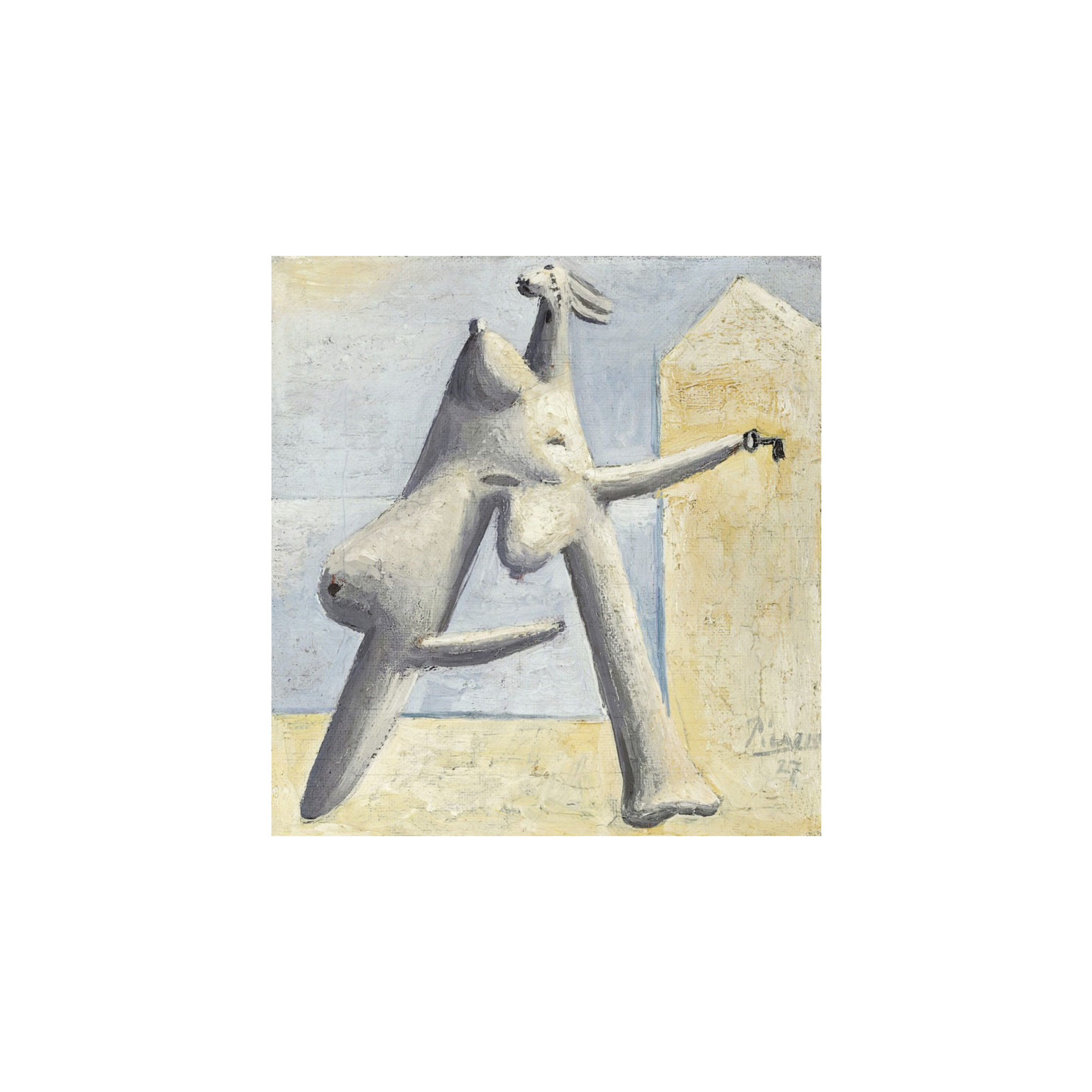 Pablo Picasso - Kompozisyon Sahilde Kadın Figürü Fine Art Baskı