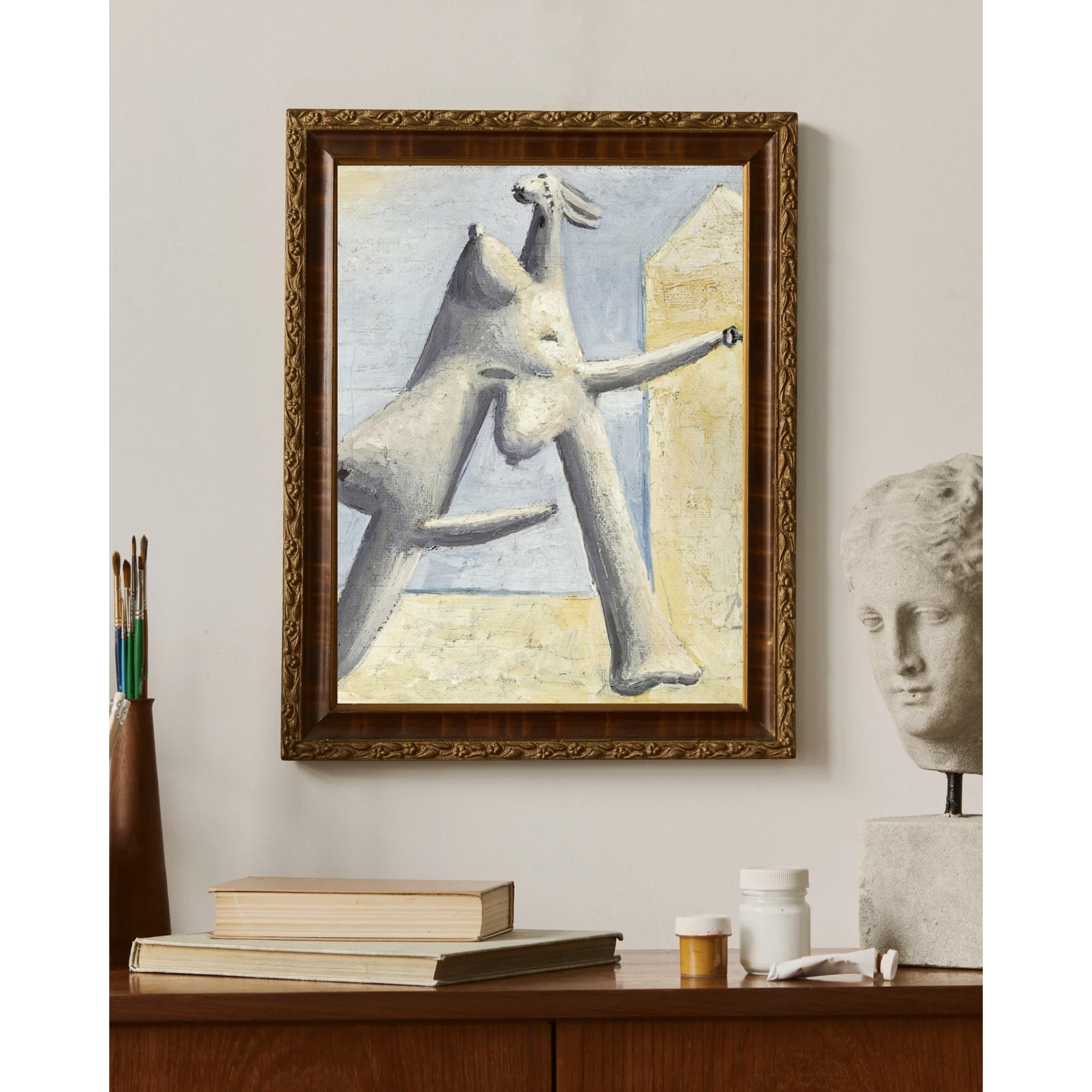 Pablo Picasso - Kompozisyon Sahilde Kadın Figürü Fine Art Baskı