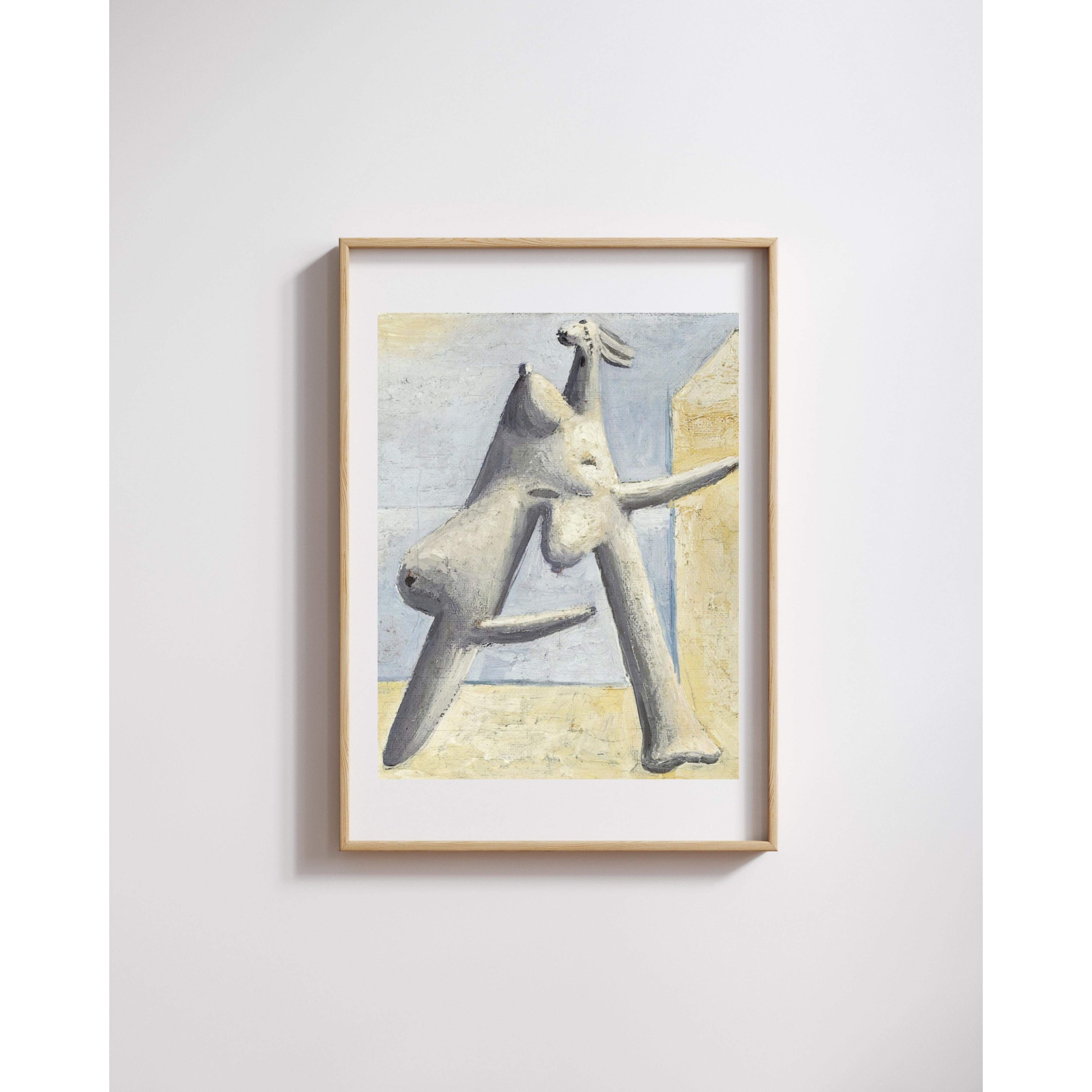 Pablo Picasso - Kompozisyon Sahilde Kadın Figürü Fine Art Baskı