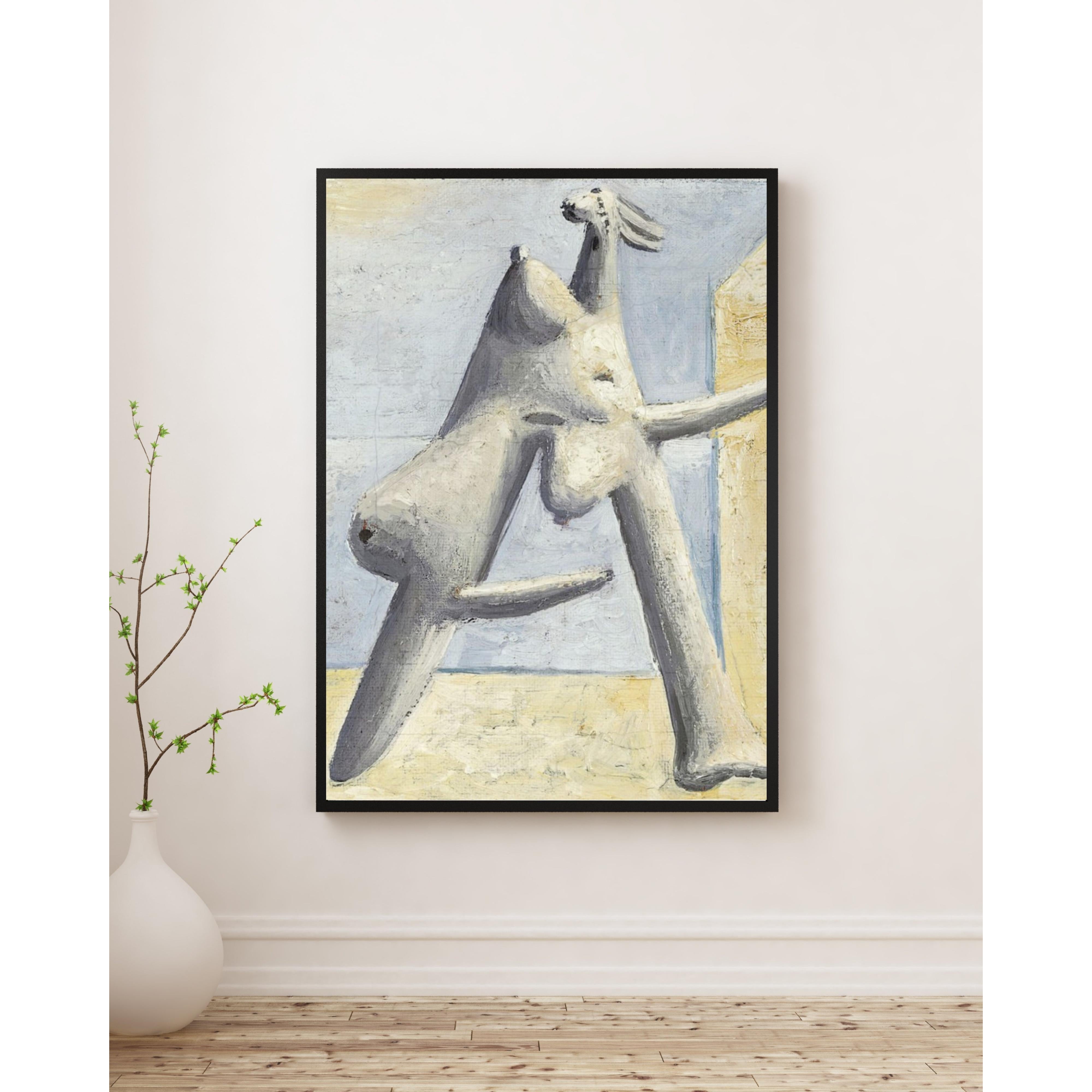 Pablo Picasso - Kompozisyon Sahilde Kadın Figürü Fine Art Baskı