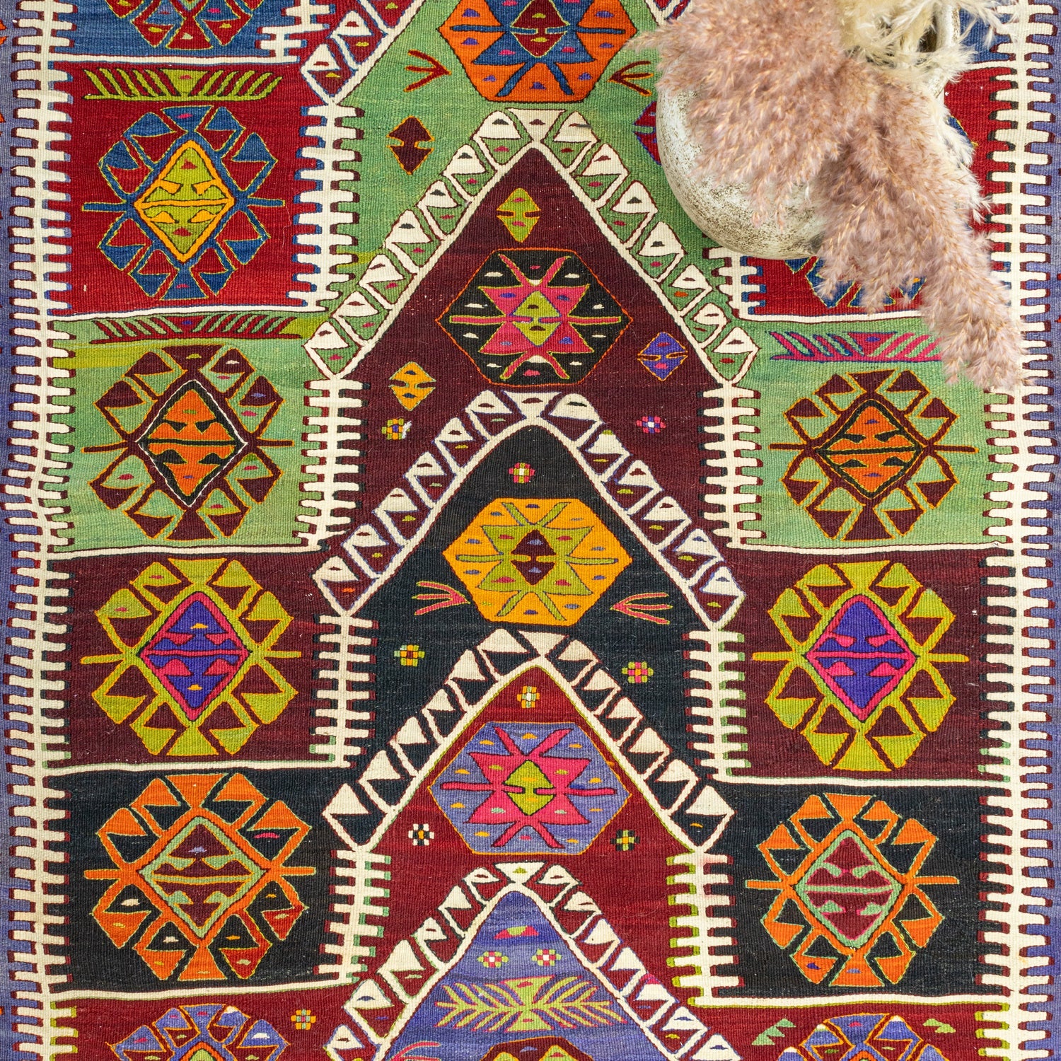 Pakdest Renkli El Dokuma Kavak Kilim 118X186 Cm