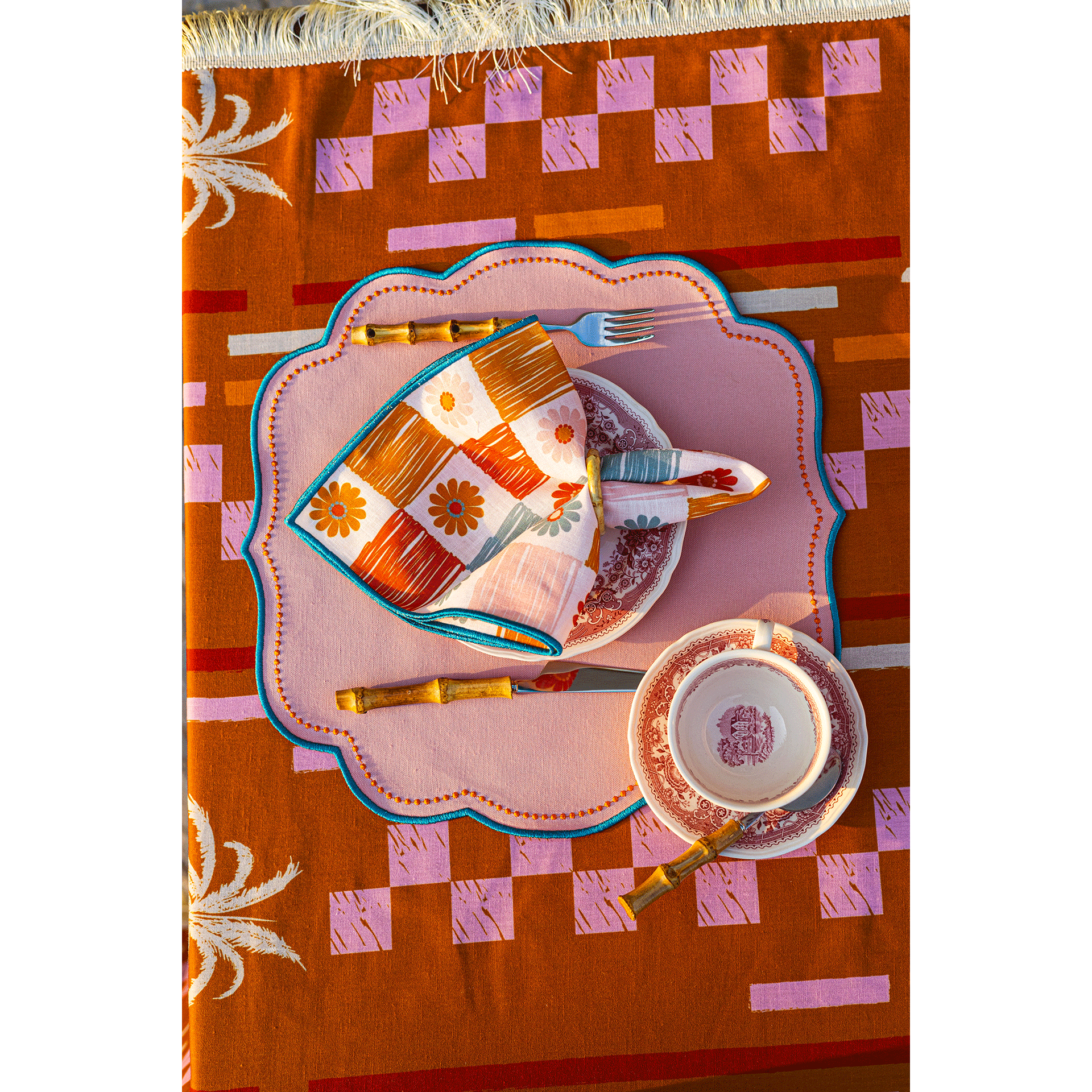 Palms & Sands Kumaş Peçete (4'lü Set)