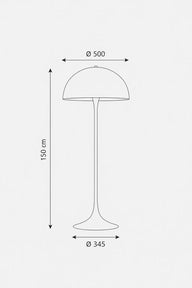 Panthella Zemin Lambası-Lambader-Rose Lighting-Beyaz-NowShopFun