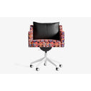 Papillonne Ofis Sandalyesi Tekerlekli-Ofis Sandalyesi-Lagu-Pembe Kenzo-Beyaz-Siyah Suni Deri-NowShopFun
