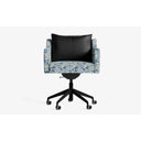Papillonne Ofis Sandalyesi Tekerlekli-Ofis Sandalyesi-Lagu-Mavi Kenzo-Siyah-Siyah Suni Deri-NowShopFun