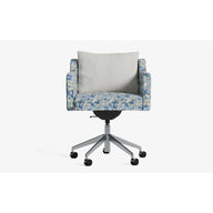 Papillonne Ofis Sandalyesi Tekerlekli-Ofis Sandalyesi-Lagu-Mavi Kenzo-Krom-Bej Buklet-NowShopFun