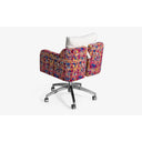 Papillonne Ofis Sandalyesi Tekerlekli-Ofis Sandalyesi-Lagu-Pembe Kenzo-Krom-Bej Buklet-NowShopFun