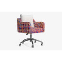 Papillonne Ofis Sandalyesi Tekerlekli-Ofis Sandalyesi-Lagu-Pembe Kenzo-Krom-Bej Buklet-NowShopFun