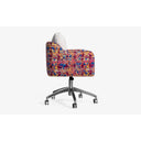 Papillonne Ofis Sandalyesi Tekerlekli-Ofis Sandalyesi-Lagu-Pembe Kenzo-Krom-Bej Buklet-NowShopFun