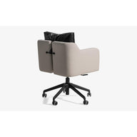 Papillonne Ofis Sandalyesi Tekerlekli-Ofis Sandalyesi-Lagu-Pembe Kenzo-Krom-Bej Buklet-NowShopFun