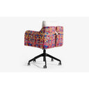 Papillonne Ofis Sandalyesi Tekerlekli-Ofis Sandalyesi-Lagu-Pembe Kenzo-Krom-Bej Buklet-NowShopFun