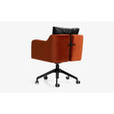 Papillonne Ofis Sandalyesi Tekerlekli-Ofis Sandalyesi-Lagu-Pembe Kenzo-Krom-Bej Buklet-NowShopFun