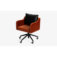 Papillonne Ofis Sandalyesi Tekerlekli-Ofis Sandalyesi-Lagu-Pembe Kenzo-Krom-Bej Buklet-NowShopFun