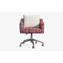 Papillonne Ofis Sandalyesi Tekerlekli-Ofis Sandalyesi-Lagu-Pembe Kenzo-Krom-Bej Buklet-NowShopFun