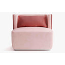 Papillonne Tekli Koltuk / Berjer-Berjer-Lagu-Toz Pembe Kadife-Pembe Fitilli-Satine Krom-NowShopFun