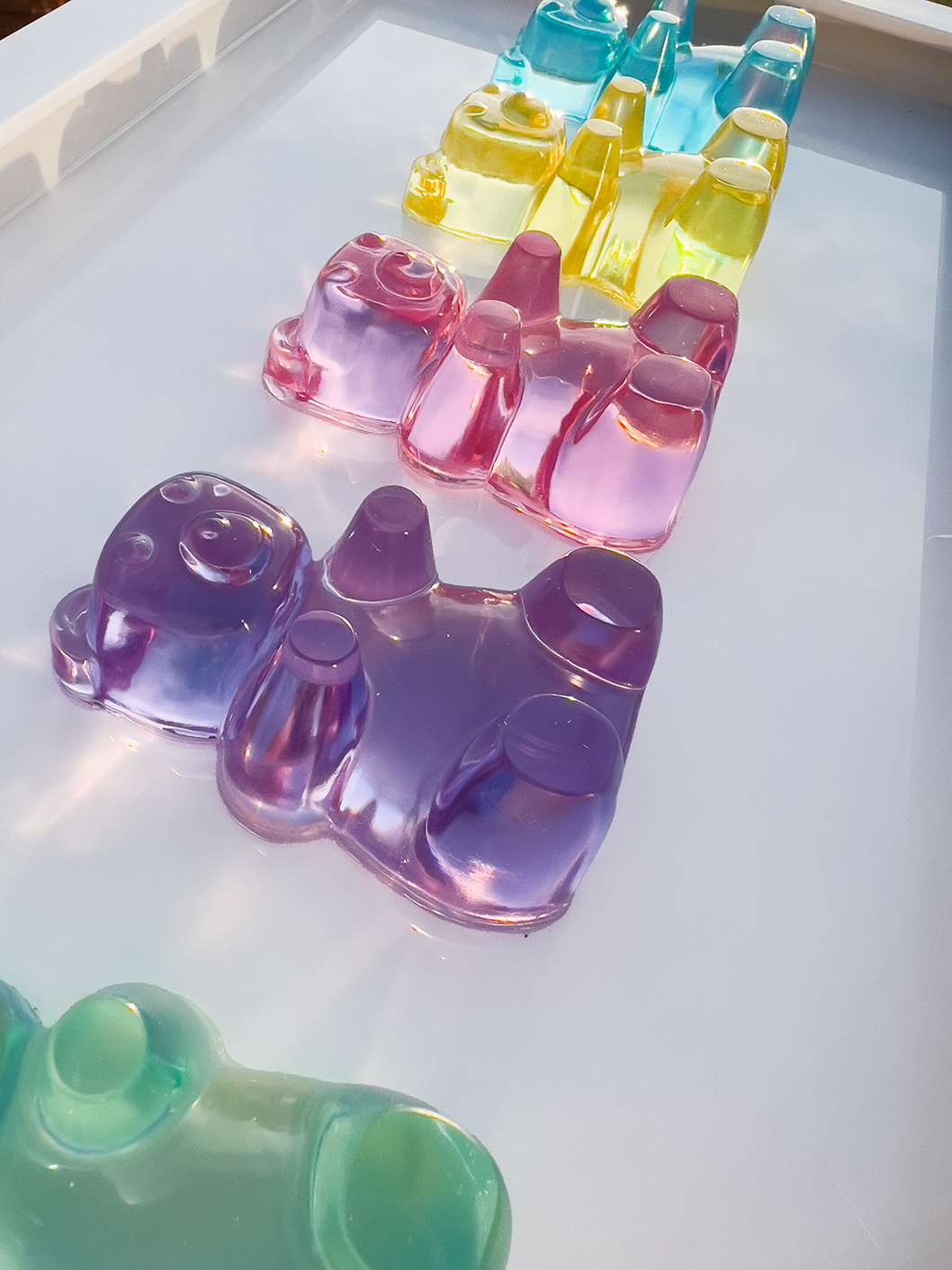 Pastel Rainbow Gummy Bears Tablo Jelibon