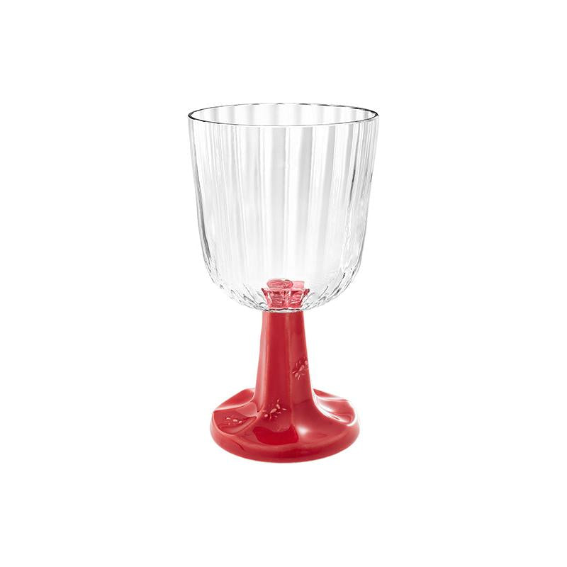 Patio Goblet Kırmızı Şeffaf Cam Kadeh