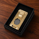 Patron Triple Torch Brass Bıçaklı Puro Çakmağı