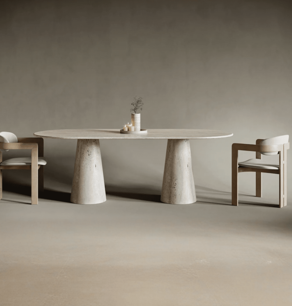 Paul-Yuvarlak Huni Ayak Yemek Masası