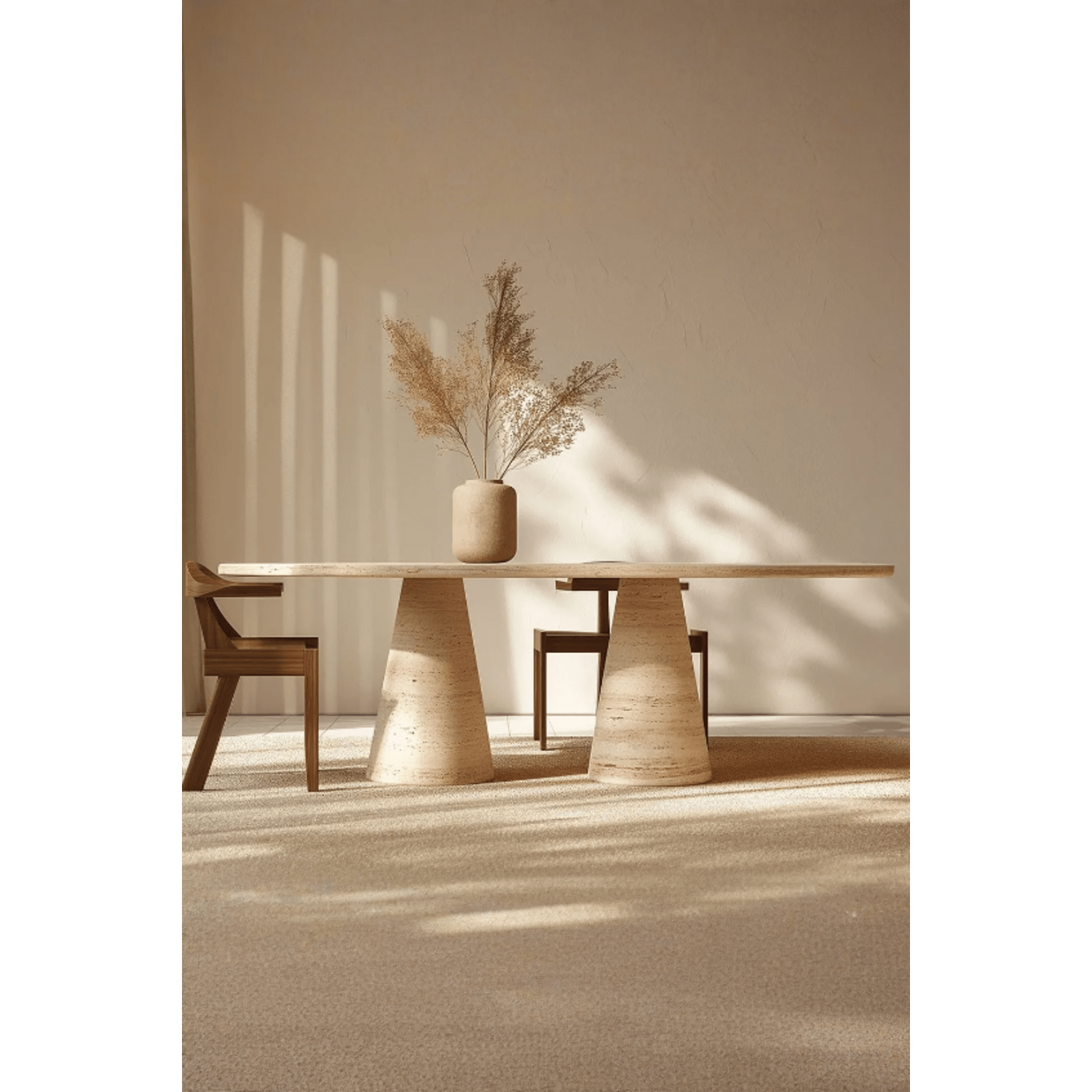 Paul-Yuvarlak Huni Ayak Yemek Masası