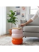 Pembe Turuncu Bubble Seramik Sehpa