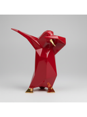 Penguin Glossy Bordeaux Dekoratif Obje