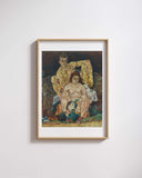 Egon Schiele - Çömelmiş İnsan Çifti Aile Fine Art Baskı