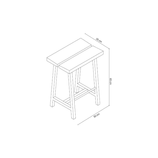 Pi Bar Taburesi Orta Boy Masif Meşe