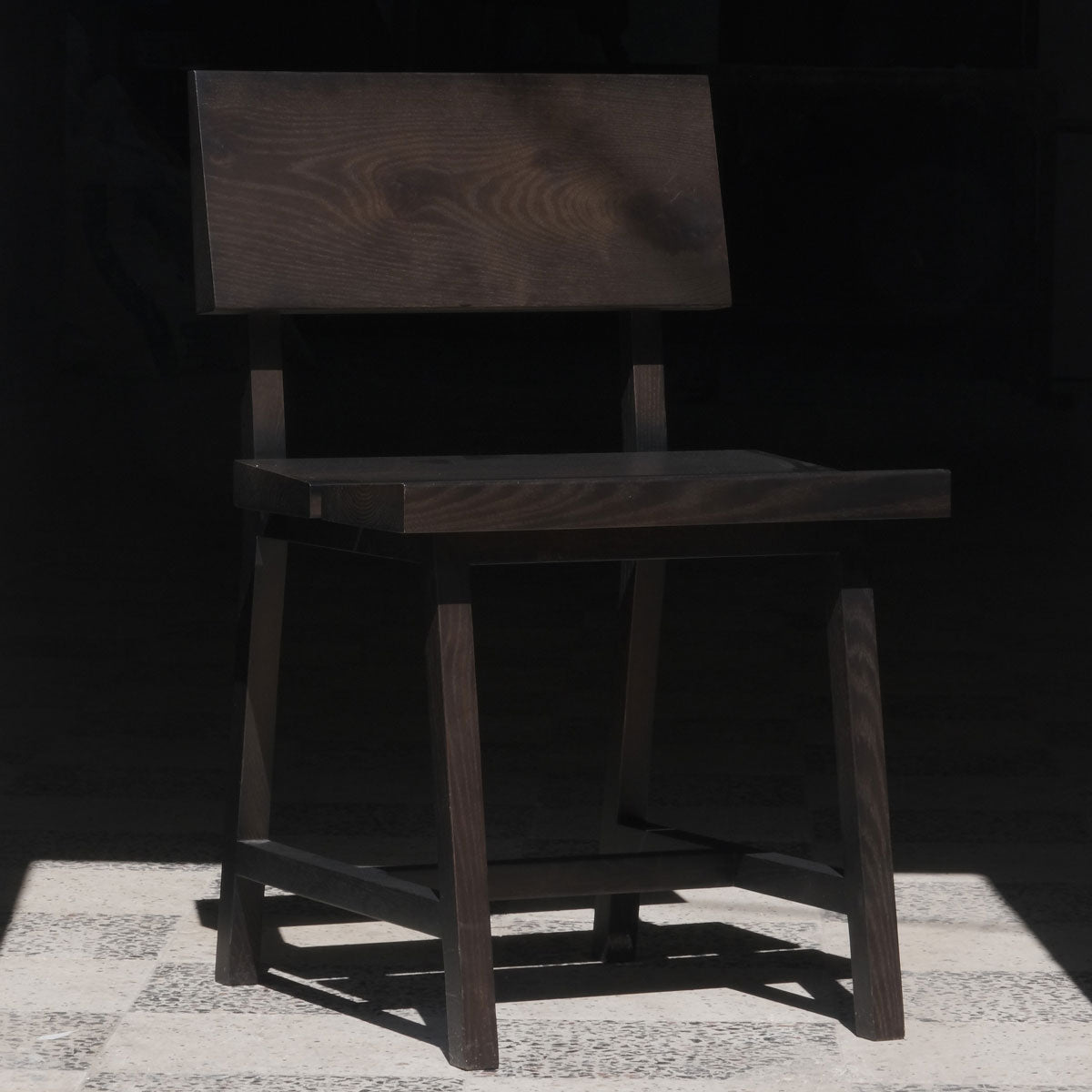 Pi Meşe Sırtlıklı Döşemeli Sandalye Kahverengi