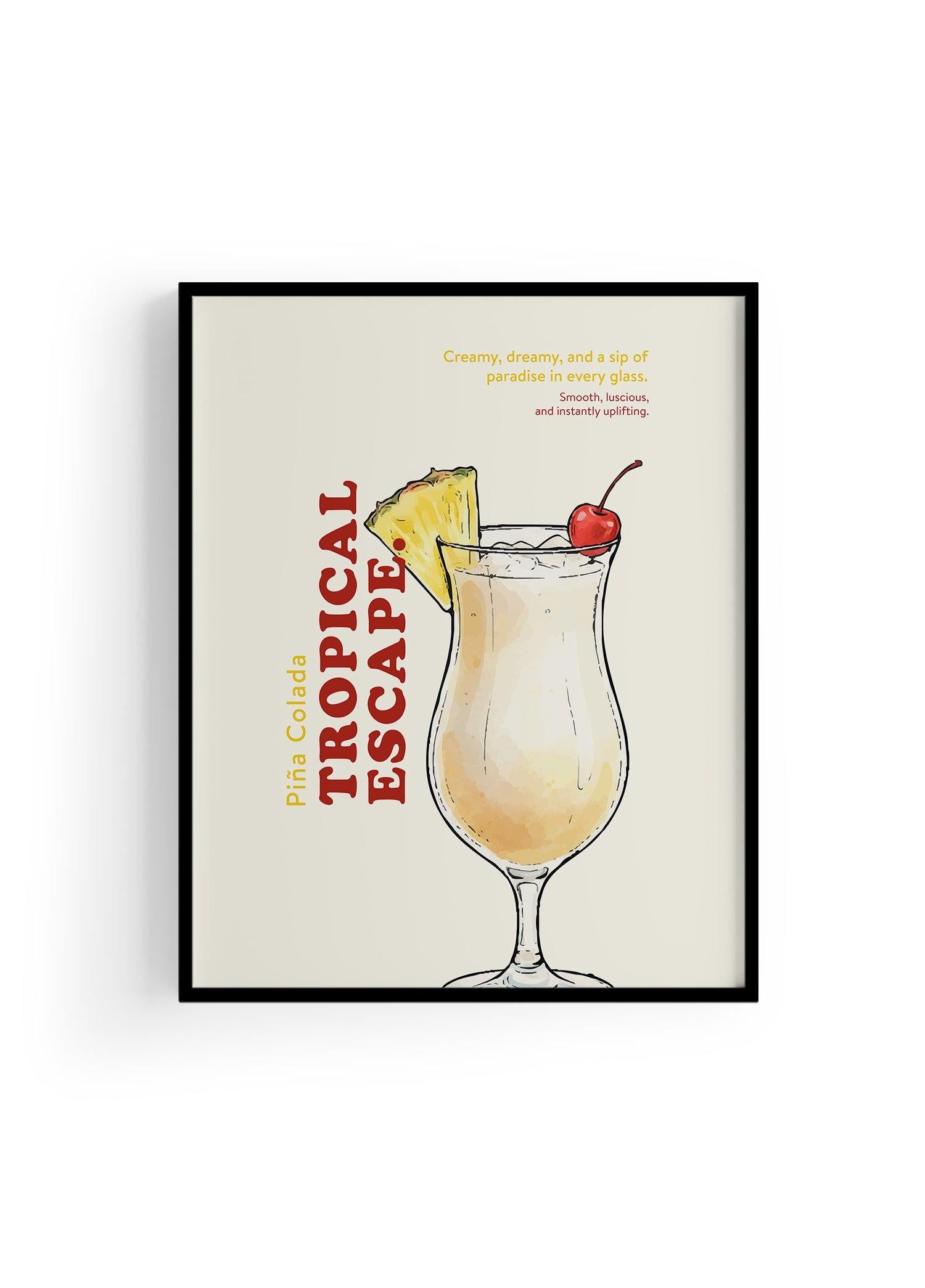 Piña Colada Kokteyl Posteri