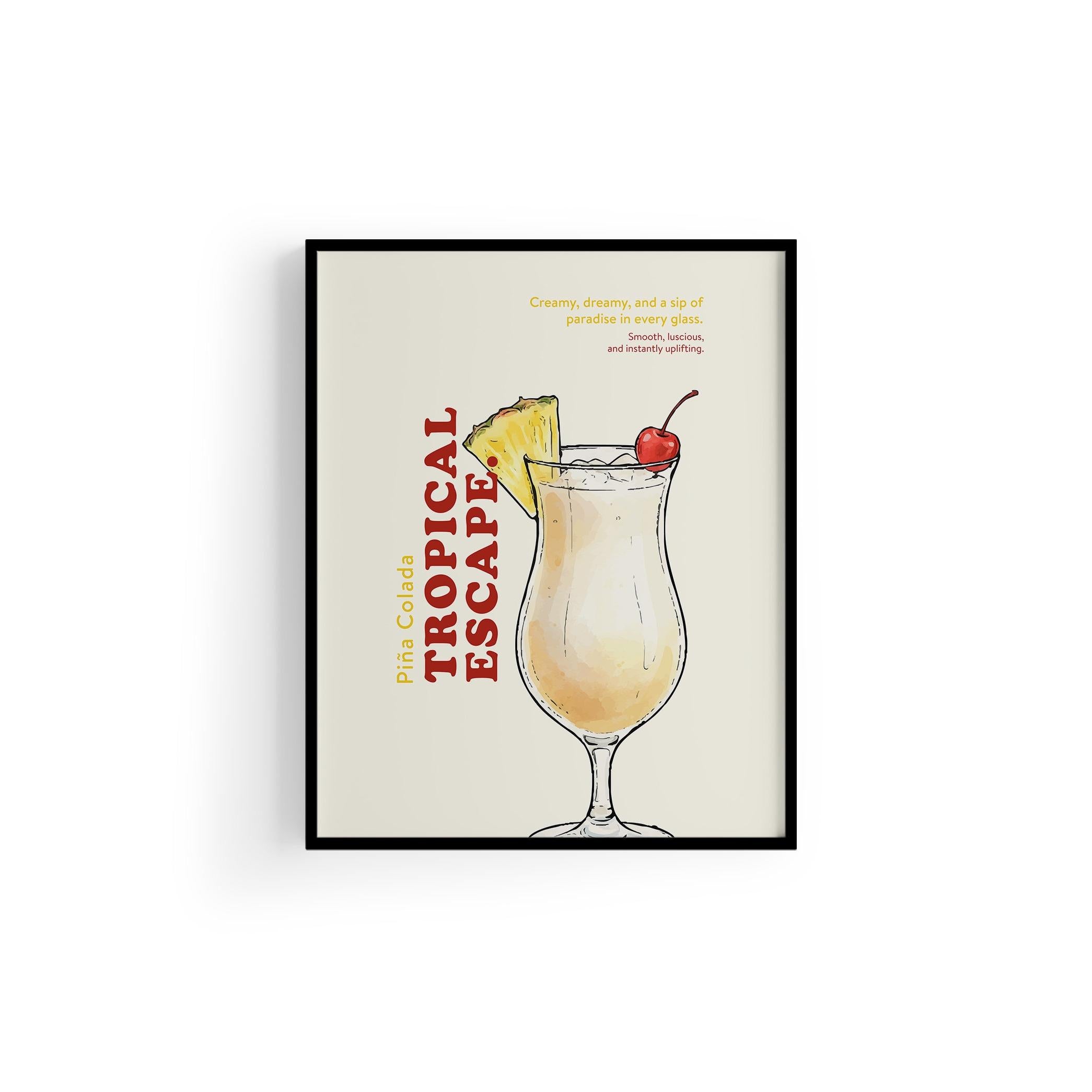 Piña Colada Kokteyl Posteri