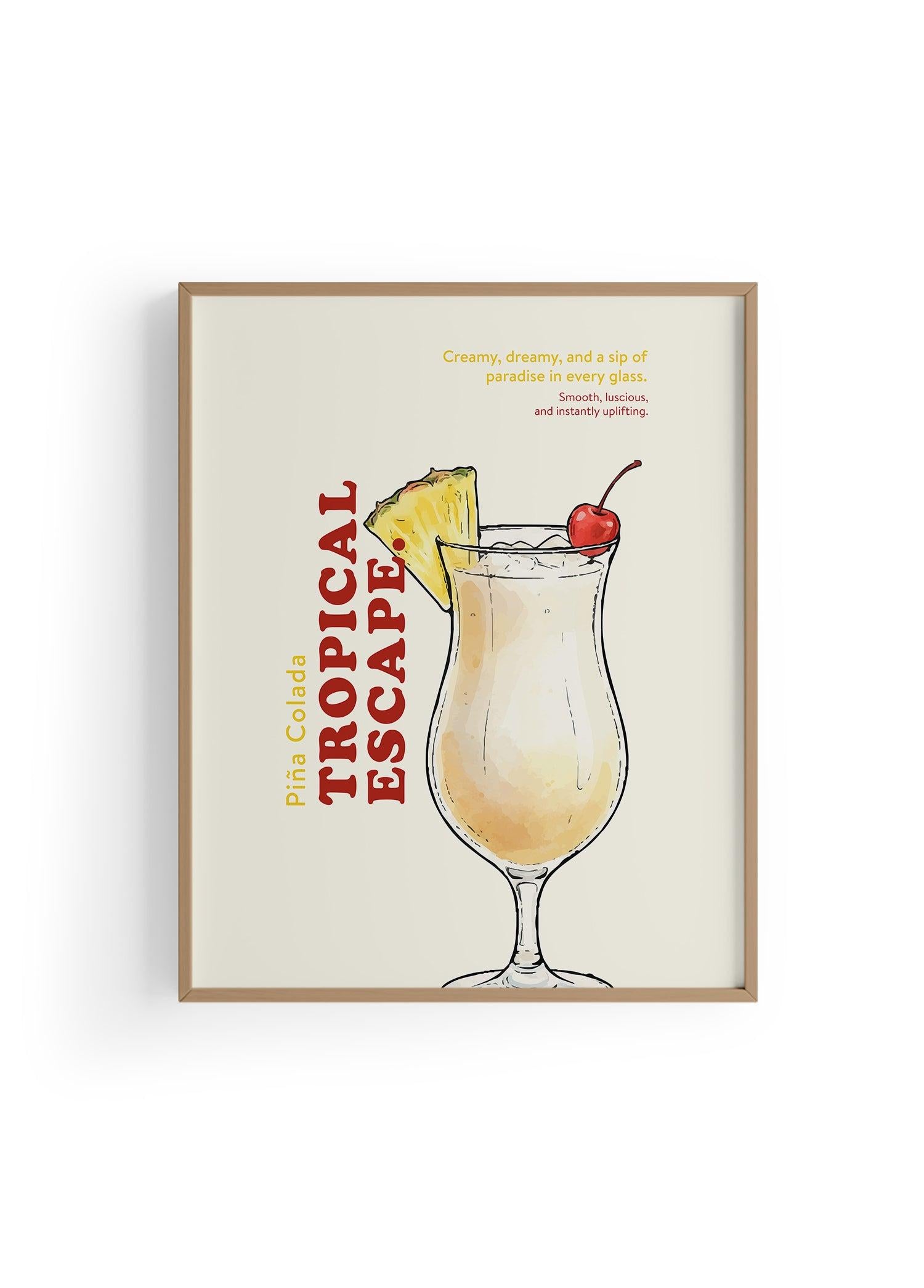 Piña Colada Kokteyl Posteri