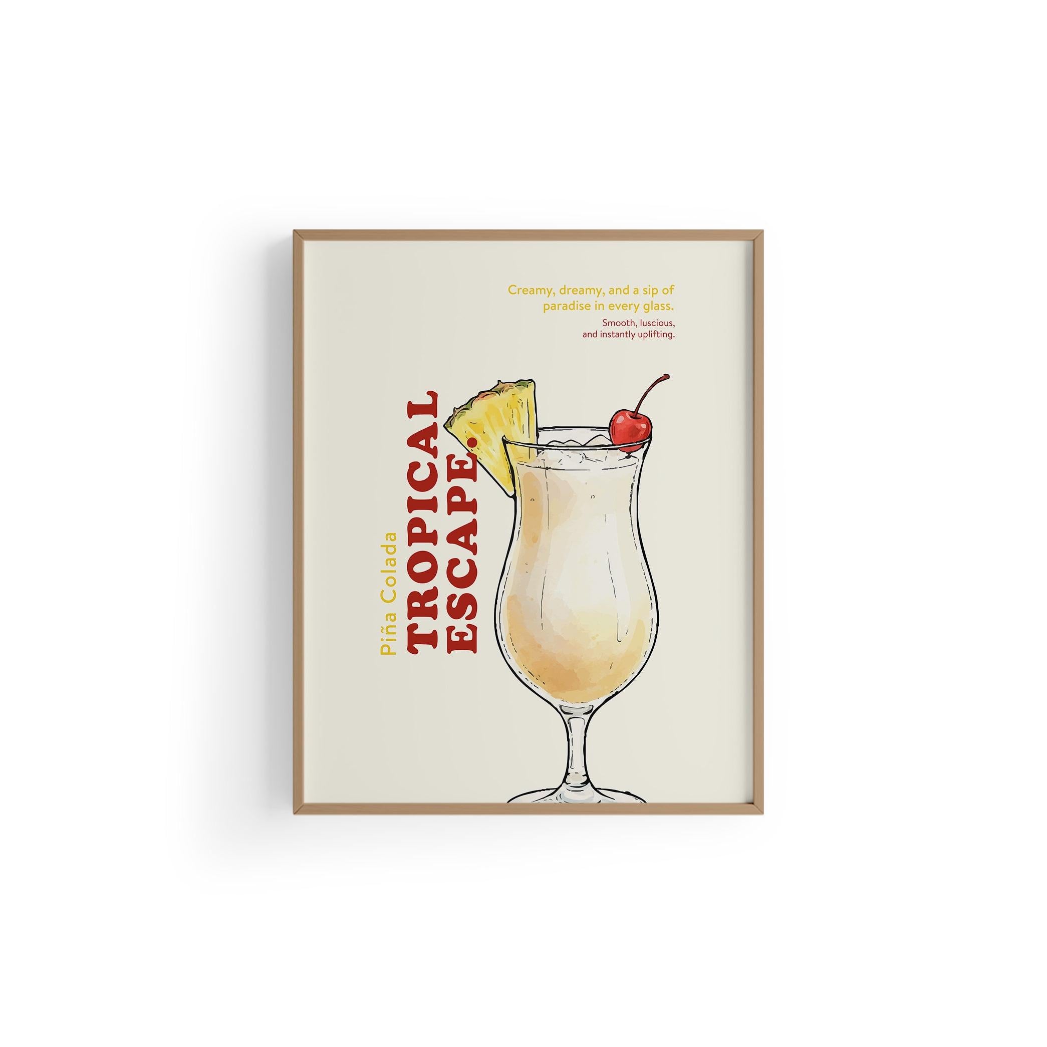 Piña Colada Kokteyl Posteri