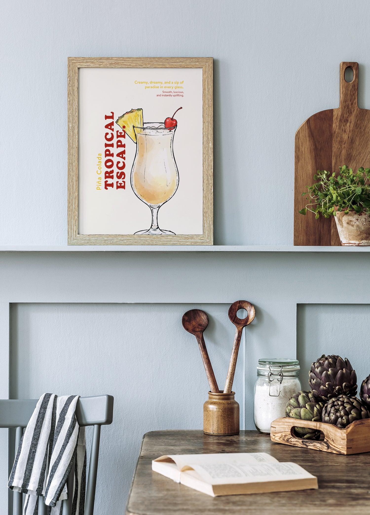 Piña Colada Kokteyl Posteri