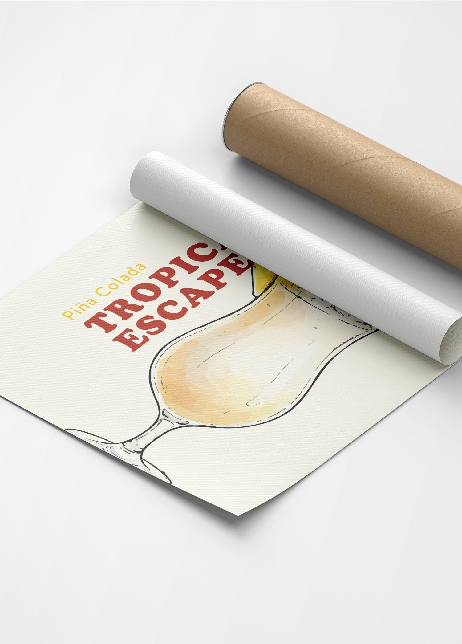 Piña Colada Kokteyl Posteri