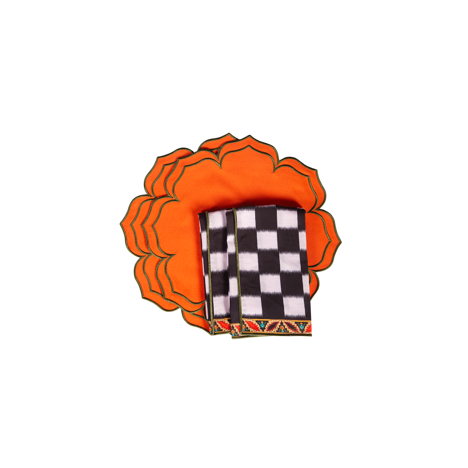 Pine & Line Chess Kumaş Peçete (4'lü Set)