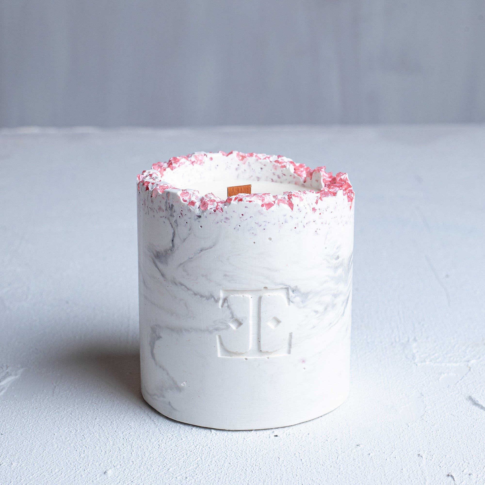 Pink Blush Taşlı - Küçük Mum (150 G)