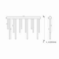 Pipe Plafonyer Led Avize 100 Cm-Plafonyer-Voxlamp-Gold-3000k(Gün Işığı)-NowShopFun