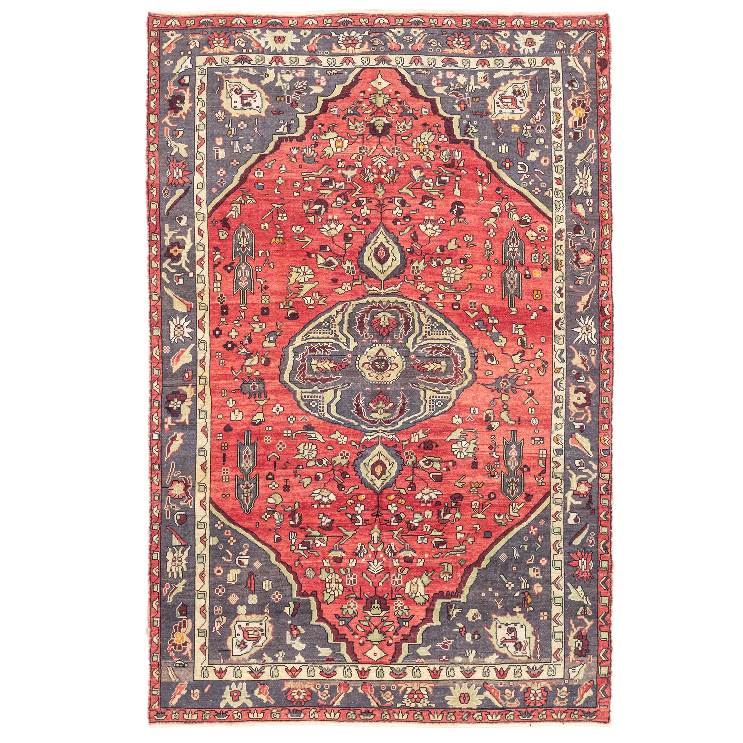 Piravi Çiçek Desenli El Dokuma Halı 217X334 Cm