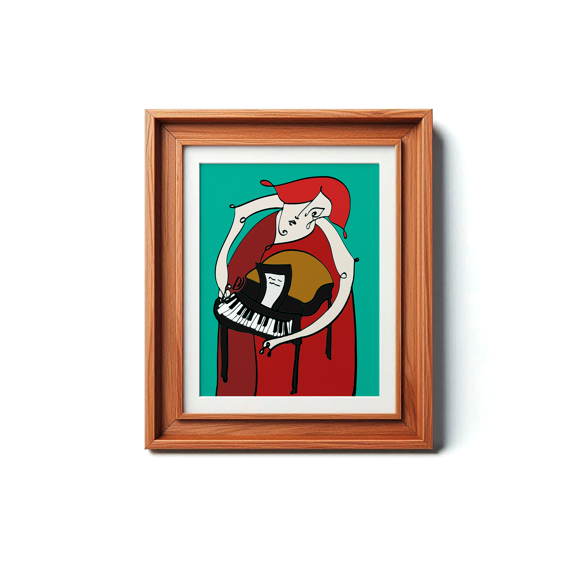 Piyanist - Fine Art Baskı